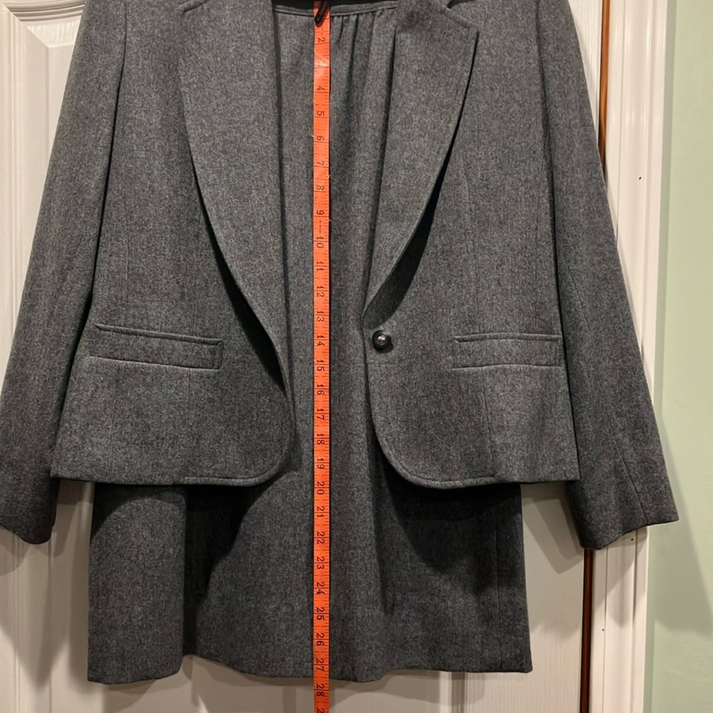 Gray Wool Blend Blazer